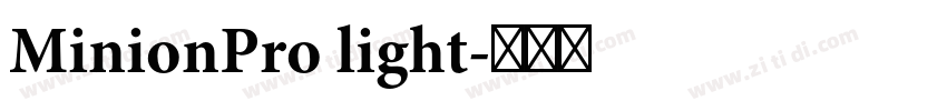 MinionPro light字体转换